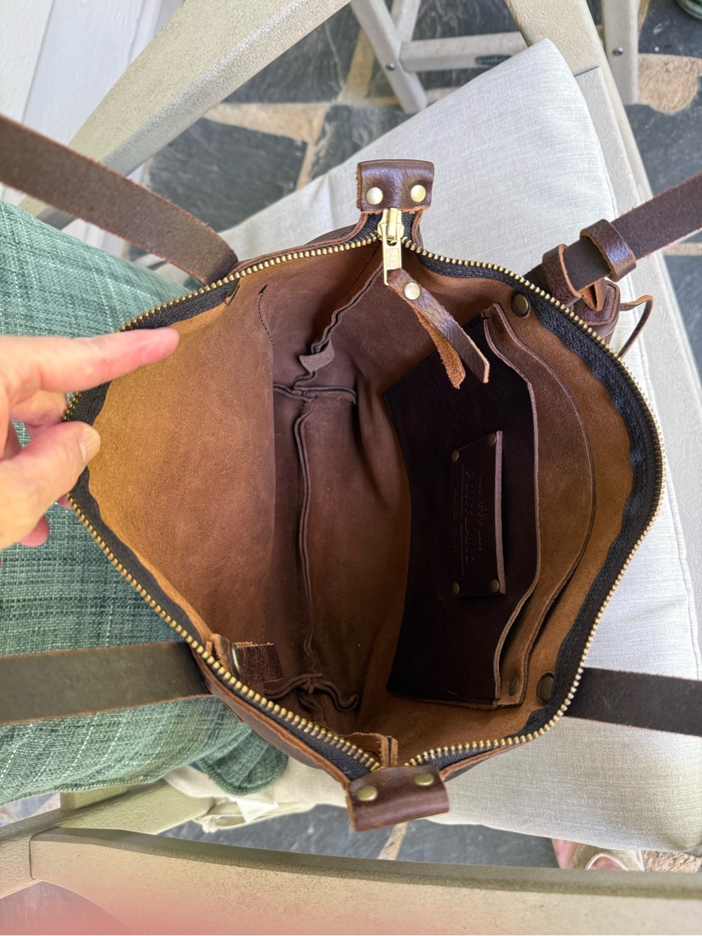 Portland Leather Goods Dark Brown Leather Shoulder Bag - Picture 12 of 12